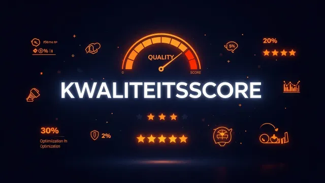 Google Ads kwaliteitsscore meter met optimalisatie indicatoren